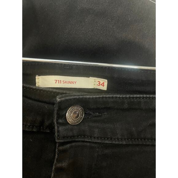 Levi 711Skinny Jeans Waterless Black Label Size 34 - Picture 2 of 10